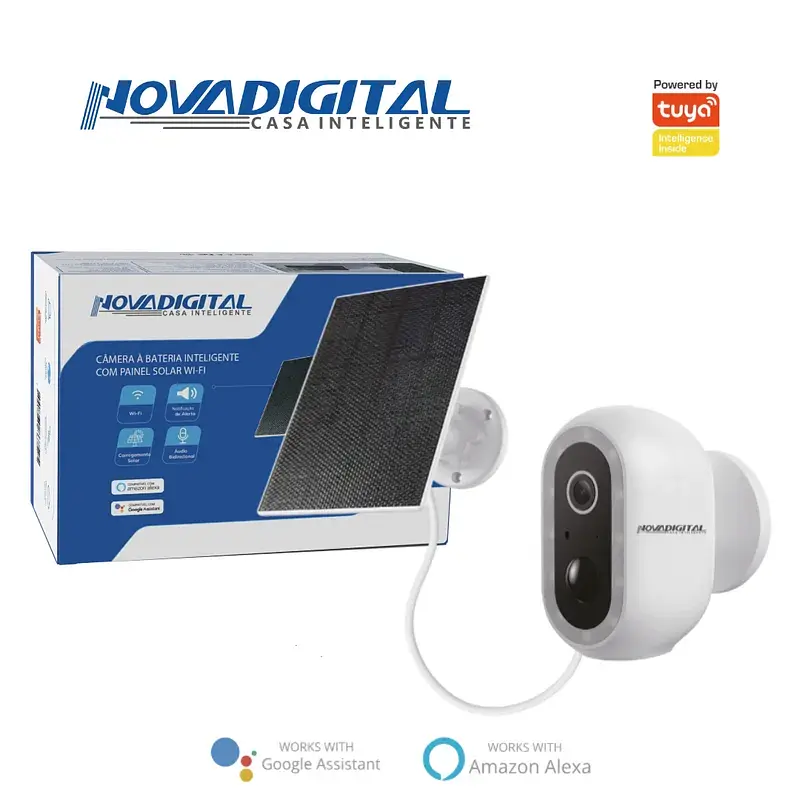 Câmera à Bateria Inteligente com Painel Solar Wi-Fi