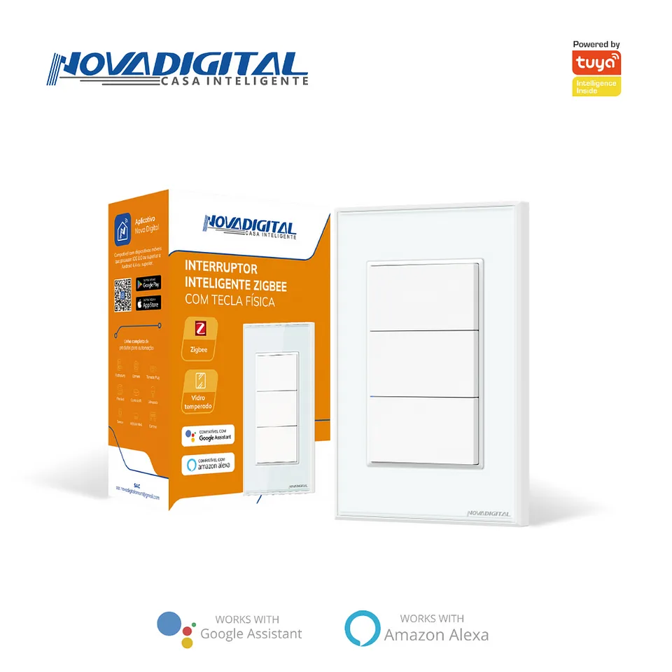 Interruptor Inteligente ZigBee com Tecla Fisíca