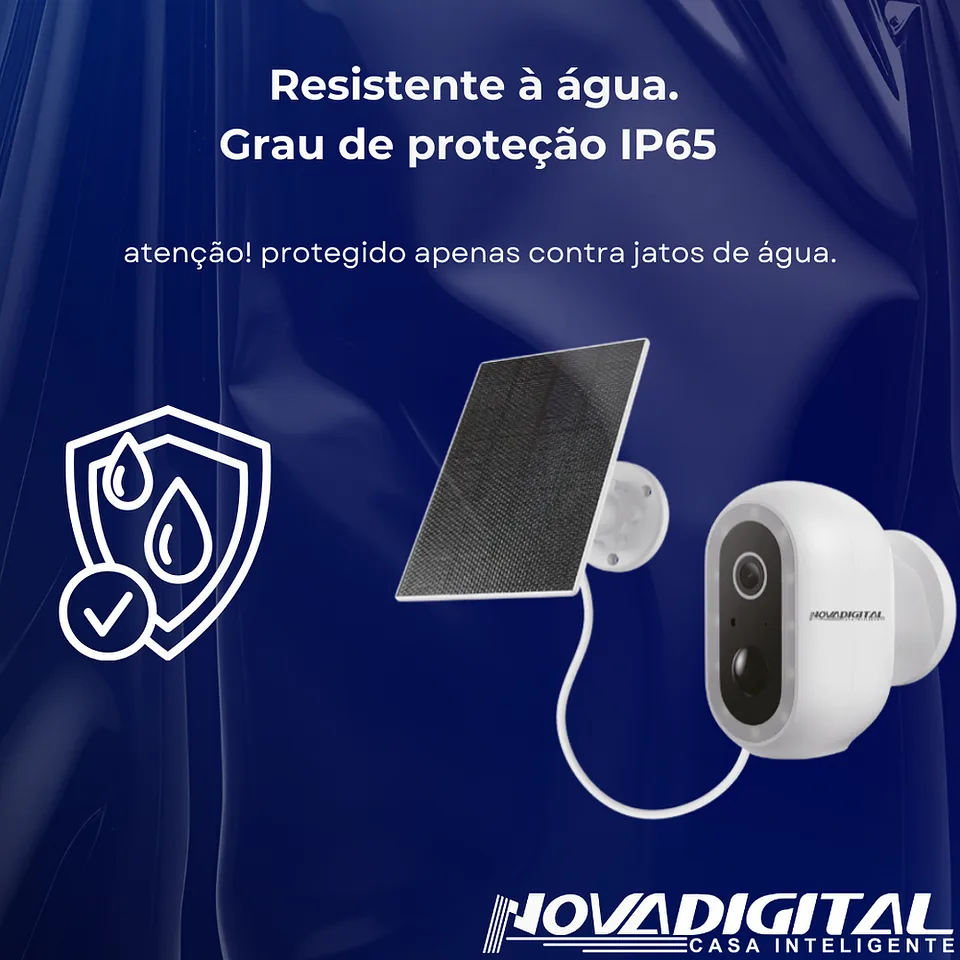 Câmera à Bateria Inteligente com Painel Solar Wi-Fi