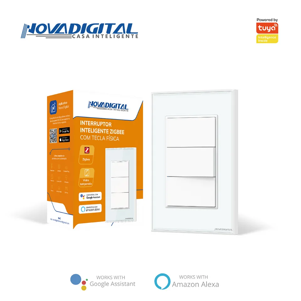 Interruptor Inteligente ZigBee com Tecla Fisíca